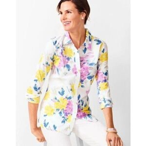 Talbots CLASSIC COTTON SHIRT - FLORAL BOUQUET Medium